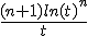 \frac{(n+1)ln(t)^n}{t}